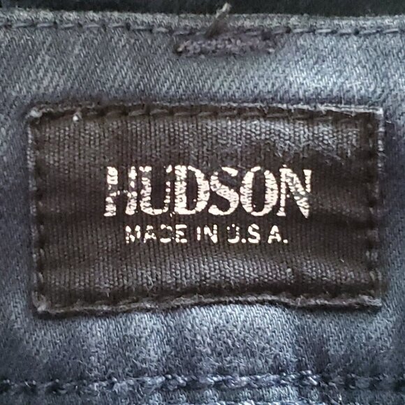 Hudson Collin Midrise Skinny Jean Sz 28 Dark Blue Shade C Flap Pockets - Picture 4 of 6